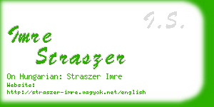 imre straszer business card